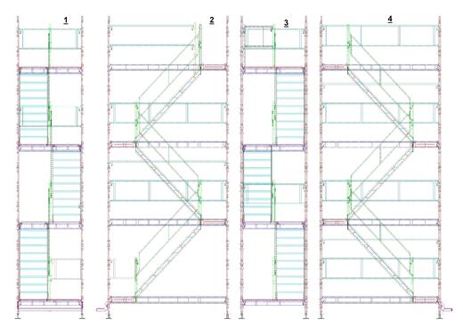 Scheme of  Stair Towers HAKI